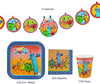 Numberblocks Party Supplies Kit, 31 Piece Birthday Party Set for 10 Guests with Plates, Cups, Napkins and Happy Birthday Banner
