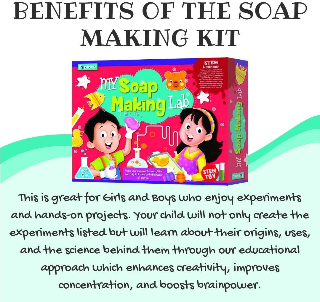 Unicorn Soap Making Kit - Girls Crafts DIY Project Age 6+ Year Old Kids  Girl Gifts Science STEM Activity Teenage Christmas Gift Make Your Own Kits