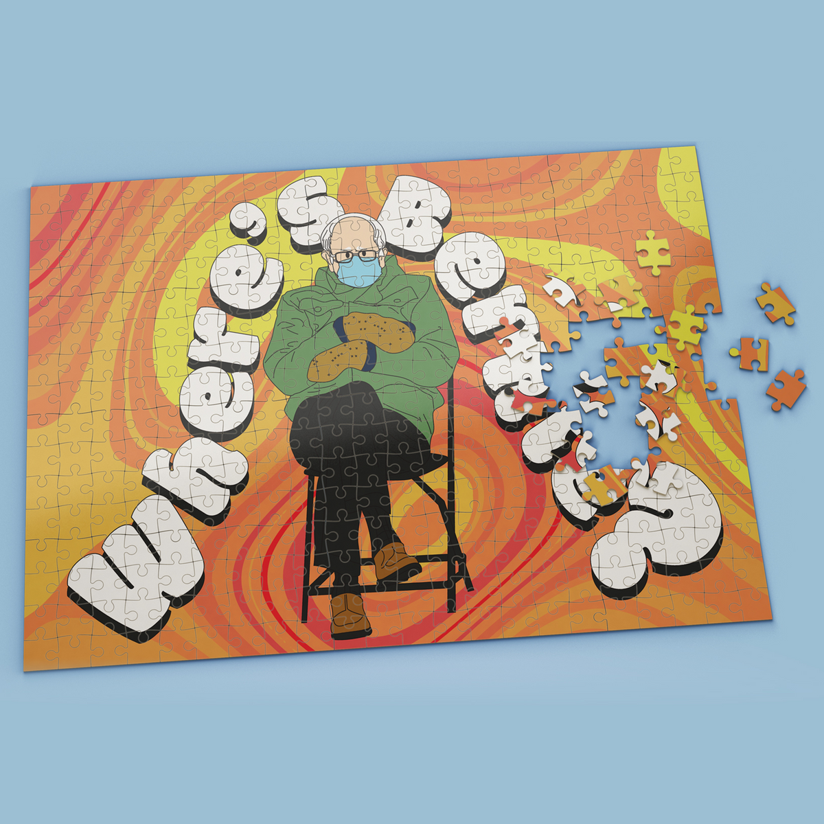 Bernie Sanders Puzzle - 500 Pieces (Where's Bernie?) | MMT – Mighty ...