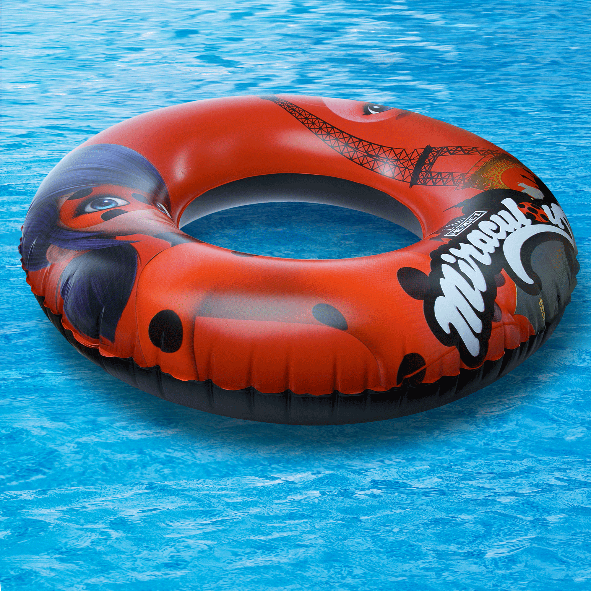 Red Pool Raft Miraculous Pool Float – Red Tube with Black Base | MMT – Mighty Mojo Toys