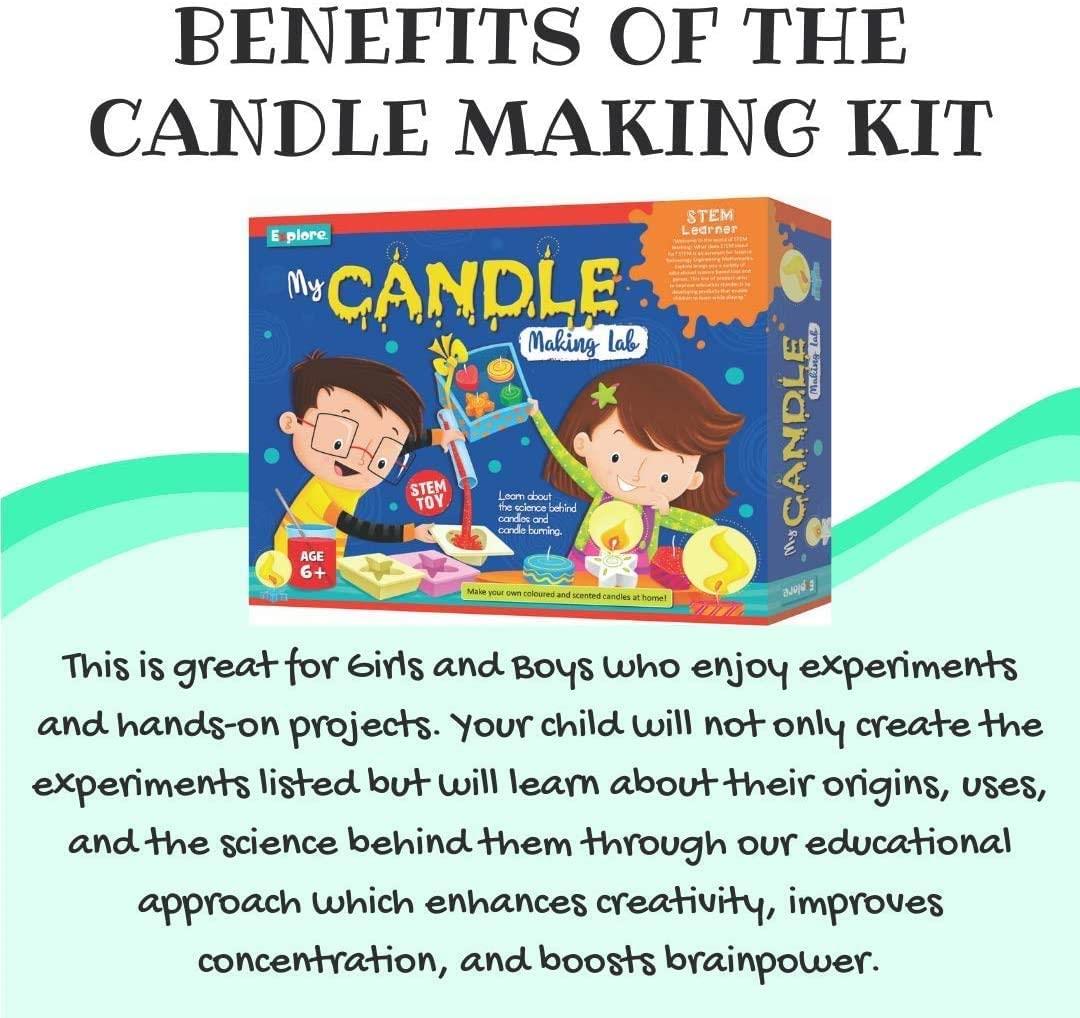 Mighty Mojo STEM Learner My Rose Candle Making Lab, Candle Making Kit, Gift  for Kids, Great DIY Starter Kit for Both Boys and Girls